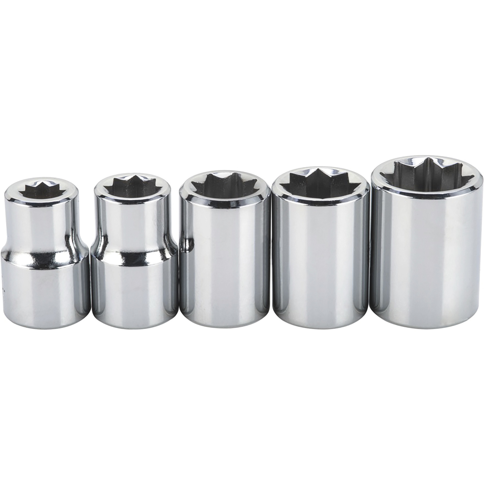 Proto 3/8in. Drive 5-Pc. Socket Set, 8 Point, Model# J52109